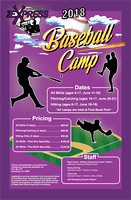Strasburg Express Baseball Team custom designed baseball camp poster - laminated.