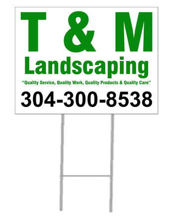 Lawn Sign Design - 18"x24" and mounted to Coroplast sign board with metal  frame - We sell complete items