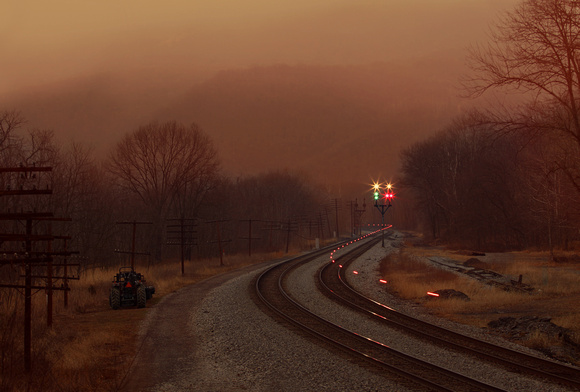 Misty morning on the railroad